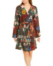 NWT Johnny Was Nushka Sleep Robe Fall Floral Pockets Cozy Soft Tie Belt XS