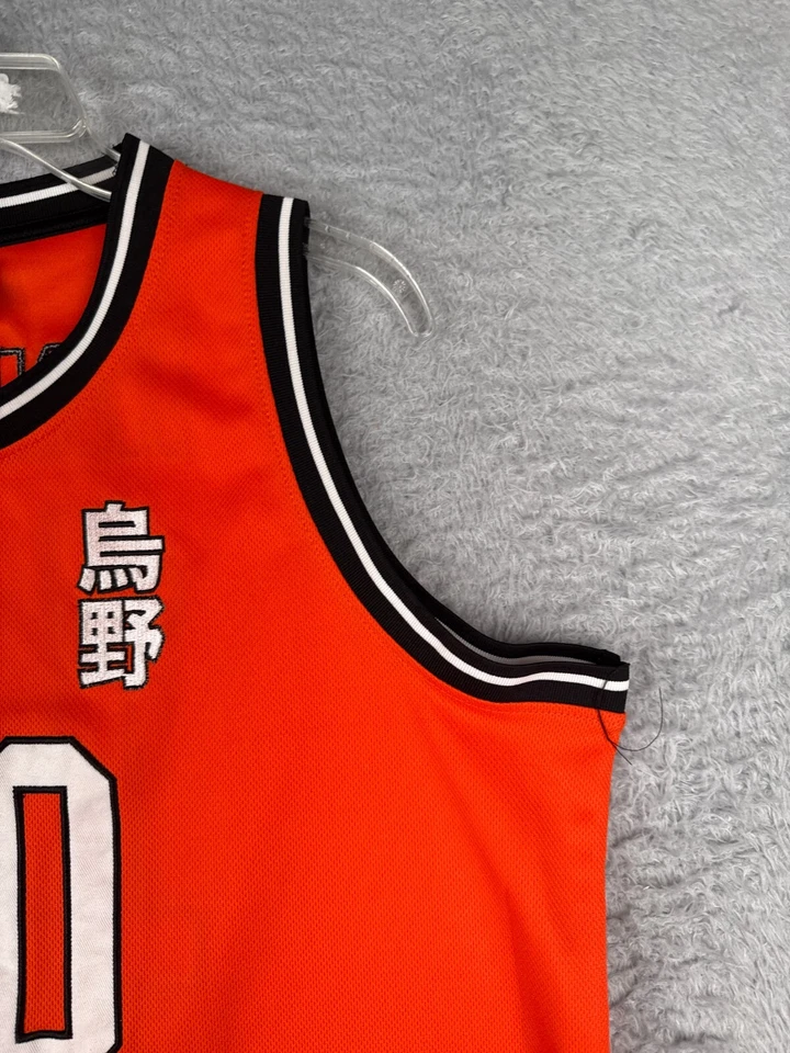 Camiseta Haikyu Adulto Laranja Média #10 Hinata Caixa Almoço Basquete Poliéster - Imagem 2 de 4