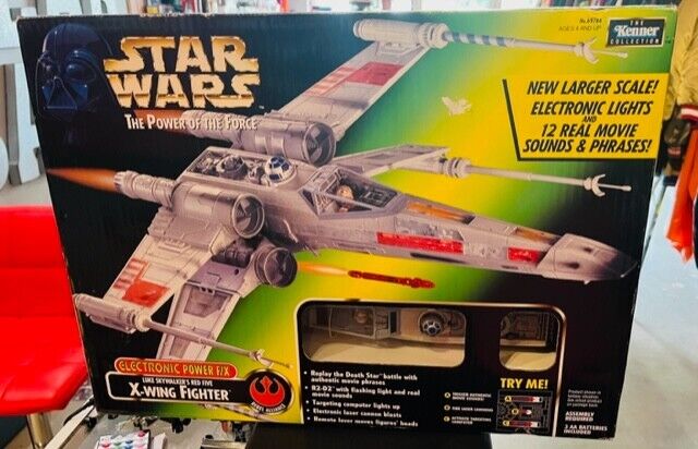 1997 Kenner Star Wars Power of the Force Electronic Power X-Wing Fighter NIB!