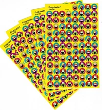 5 Sheets Mini Cute Happy Big SMILE FROGS 500 Scrapbook Stickers!! 