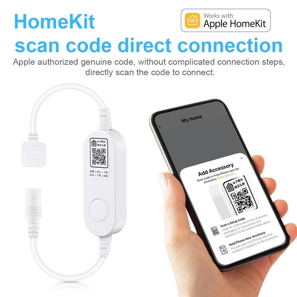 Homekit WiFi Smart Led Controller Siri Voice Control fr 5V-24V RGB