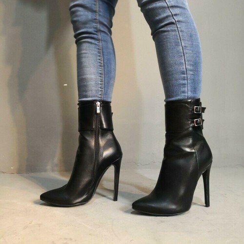 High Heels Punk Shoes Ankle Boots Plus 