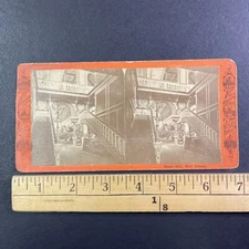 Staircase at Floral Hall Philadelphia Exhibition Stereoview c1876 Y15216