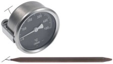 THERMOMETER EINBAU D 60MM T.MAX. 500&deg;C 0 BIS +500&deg;C F&Uuml;HLER D 8MM F&Uuml;HLER L 145MM