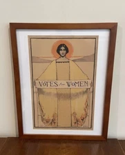 Votes For Women Framed Art 12x15 Feminist Voting Rights Bertha Boye Suffragette