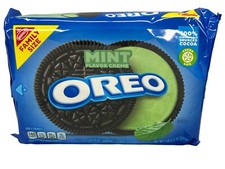 Nabisco Oreo Mint Creme Chocolate Sandwich Cookies 18.71 oz Family Size