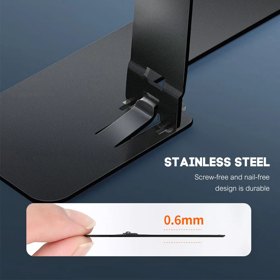Metal Cell Phone Kickstand Ultra Thin Universal Desktop Stand Adjustable Folding - Image 3 of 4