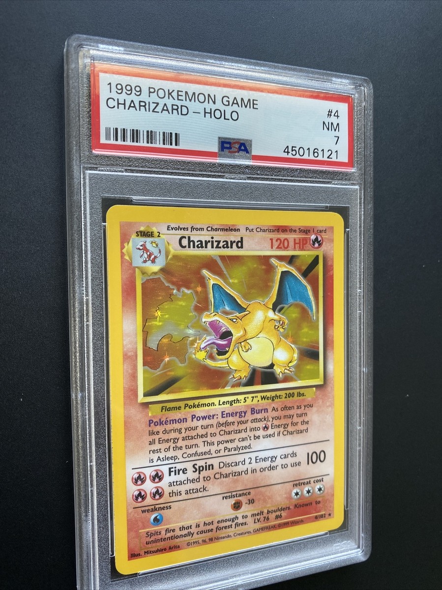 Pokémon Charizard 4/102 Holo PSA 7 + 100% Complete BASE SET
