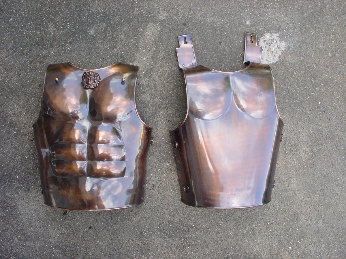 Roman officer Short Muscle Cuirass with Bronze Finish armor lorica