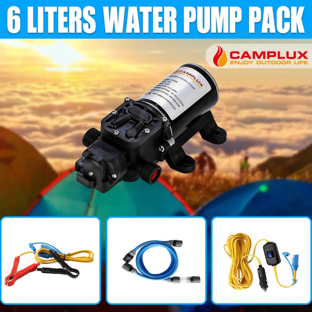 12v Hot Water System For Caravan CAMPLUX 12v Water Pump 6l/min 65 PSI High Pressure Caravan Boat Gas Hot