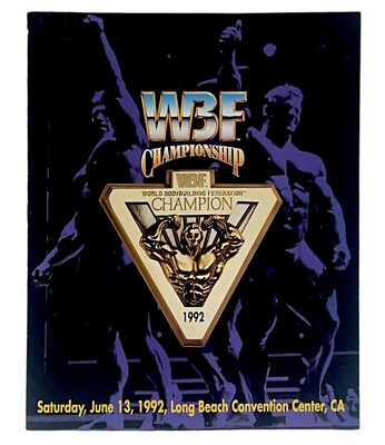 WBF WORLD BODYBUILDING FEDERATION CHAMPION 1992 PROGRAM ORIGINAL MAGAZINE RARE