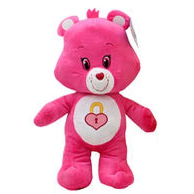 CARE BEARS 17" Care Bear Plush Pink Secret Bear Heart Shaped Lock NEW