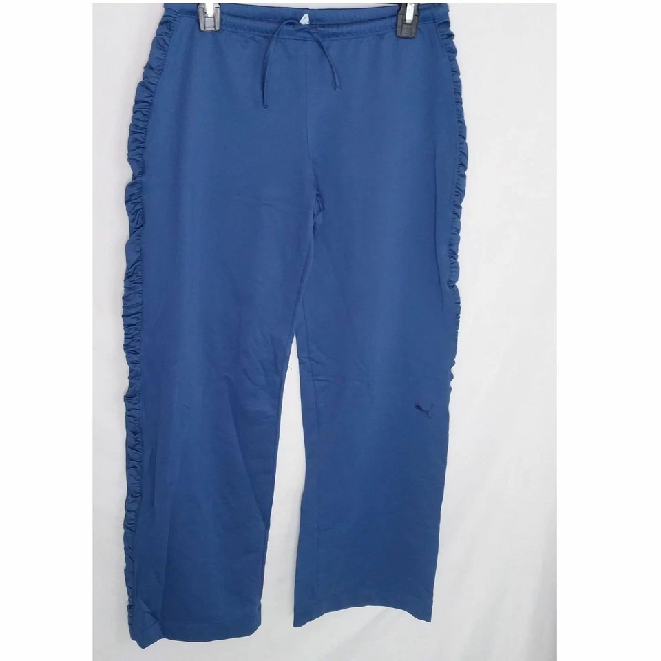 Puma Pantalones de chándal acanalados de pierna ancha Ropa de salón Gimnasio Atlético Talla M Foto 2 de 4