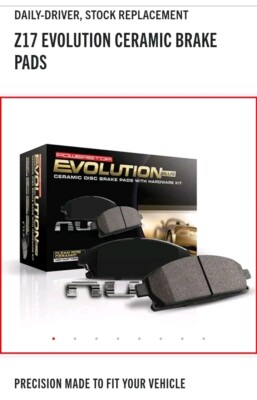 Disc Brake Pad Set-Rear Z17 17-1281 Ceramic Brake Pads with Hardware Power Stop