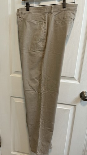 Gloria Vanderbilt Size 18 Average Khaki Pants Zip Button Pockets Stretch Preown - Picture 1 of 11