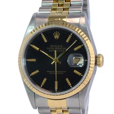 Rolex Datejust Men's Black Watch with 