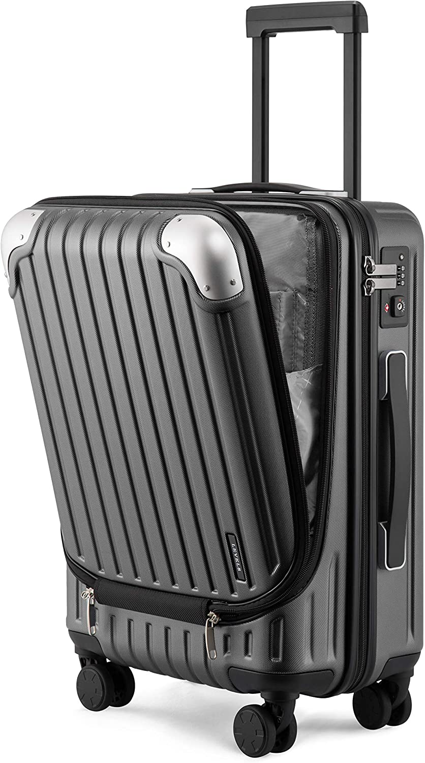 Carry on Luggage 20” Hardside Suitcase, ABS+PC Hardshell Spinner Luggage with TS-image