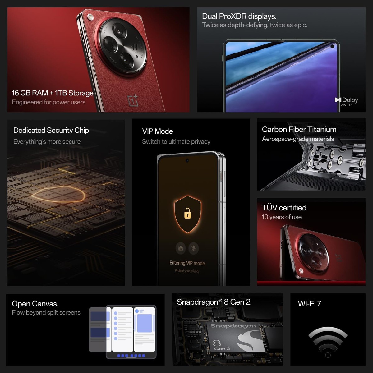 Oneplus Open Apex Edition Factory Unlocked 16GB RAM 1TB