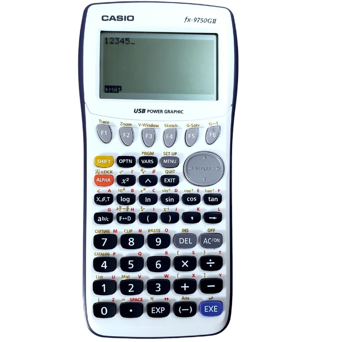 その他 CASIO GRAPHIC CALC FX9750GII-LC-UH 2mvetro Casio FX-9750GII Graphing Calculator White - Tested