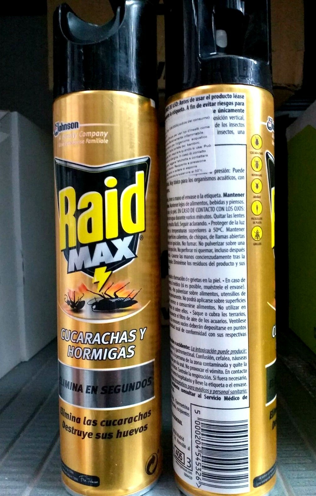 12 Pezzi Raid Max Spray Scarafaggi e Formiche 3 in 1 Elimina in un Secondo 300ml