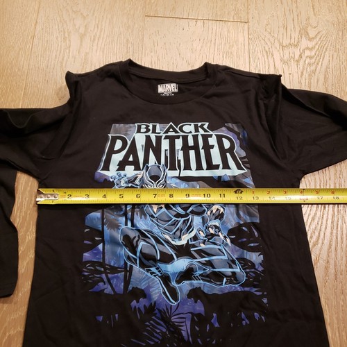 Black Panther Youth Long Sleeve T-Shirt Large Black Graphic marvel Tee E2b - Picture 4 of 9