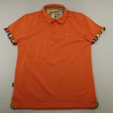 Loudmouth Golf Polo Shirt Womens Size L Orange Short Sleeve Collared Comfort