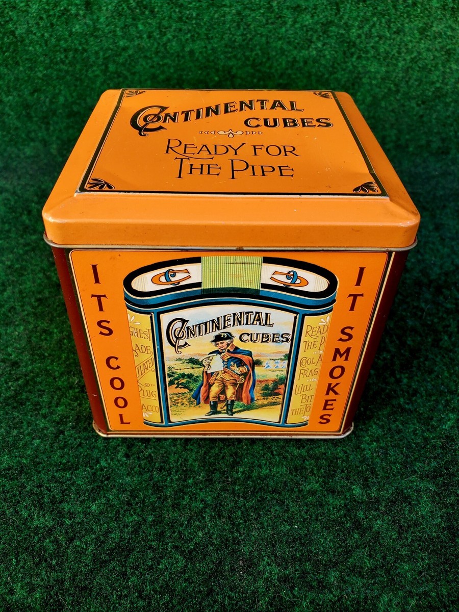 continental cubes tobacco tin Continental Cubes Lidded Tobacco Tin-Ready for The  Pipe-England-Replica-Case Mfg