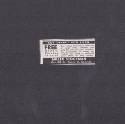 1960 Print Ad Miller Stockman Denver Colorado Western Catalog Offer Buy Direct