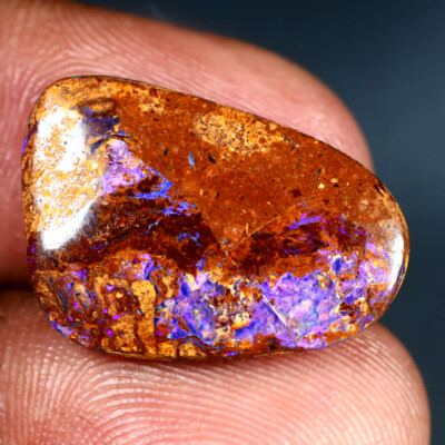 9.29 ct  Fancy Cabochon (20 x 15 mm) Multi Color Australian Koroit Boulder Opal