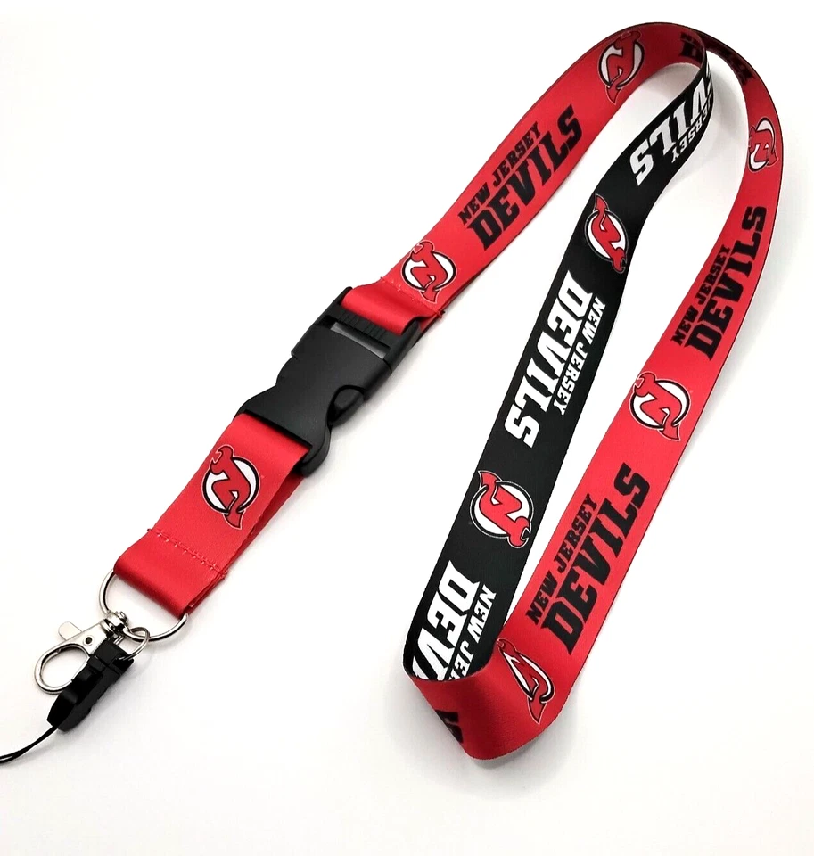 MARKENLOS New Jersey Devils Team NHL Eishockey Schlüsselband Schlüsselanhänger Lanyard