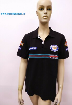 POLOSHIRT GRÖSSE S MODELL PATCHES SPARCO MARTINI RACING FARBE SCHWARZ 
