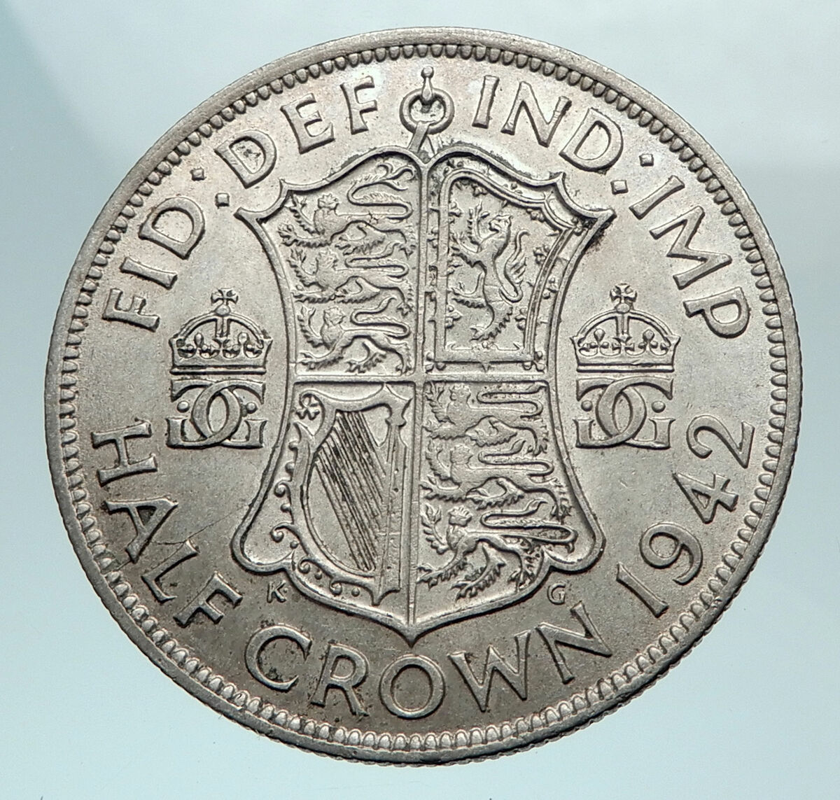 1942 Great Britain United Kingdom UK GEORGE VI Silver Half 1942 Great Britain United Kingdom UK GEORGE VI Silver Half