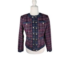 White House Black Market Tweed Stylist Blazer Jacket Size 2