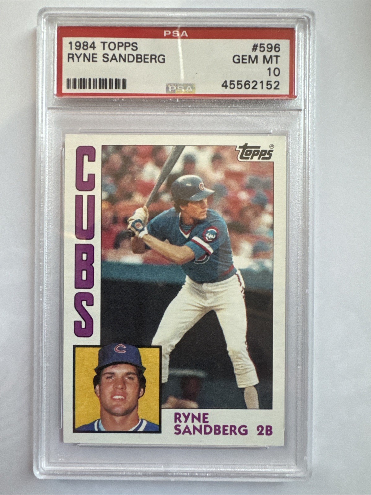 1984 Topps - Ryne Sandberg #596 PSA 10