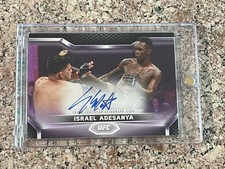 2020 Topps UFC Knockout Purple Autograph - ISRAEL ADESANYA /25 - 1st Auto