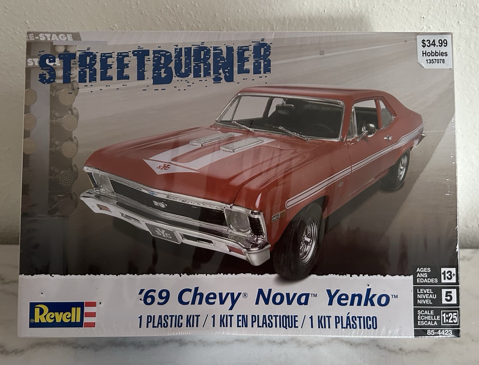 Revell 1969 Chevrolet Nova Yenko Plastic Car Model Kit 85-4423 1/25