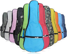 Waterproof Durable Colorful Ukulele Cotton Case Bag with Storage 21in, black 