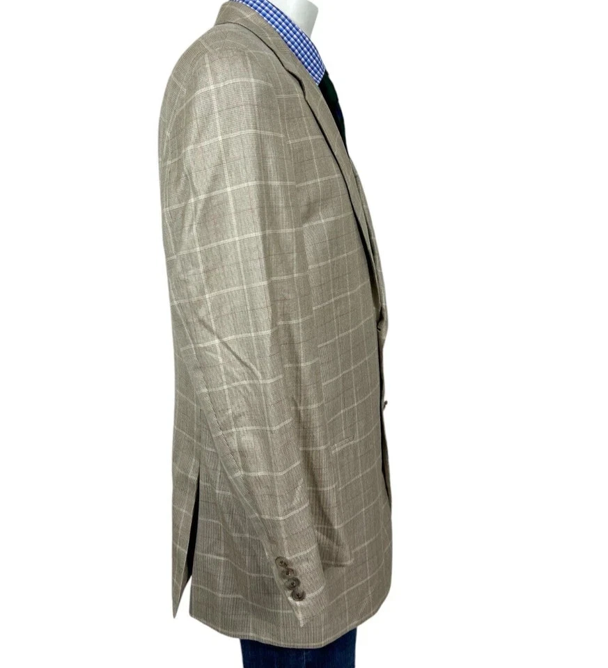 Jaqueta Joseph Abboud X Nordstrom Sport Coat SEDA LÃ JANELA MASCULINA 44L boa. - Imagem 4 de 4