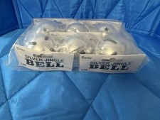 Silver Jingle Bells 2.75 IN 6.98 cm 6 Pieces Christmas Arts  Crafts