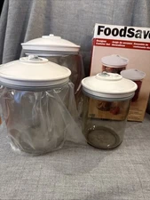 FoodSaver 3 Piece BPA-free Vacuum Storage Canister Set. New Open Box Smoke Tint