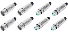 8 Switchcraft AAA3MZ & AAA3FZ Male & Female XLR Connectors Cable Mount
