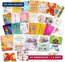 Joyberg 32 PCS Happy Birthday Cards Bulk with Envelopes, 4X6 Assorted Birthday
