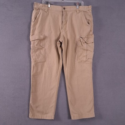 Carhartt Cargo Pants Mens 38 X 27 Beige Relaxed Fit Straight Workwear Tag 40x30