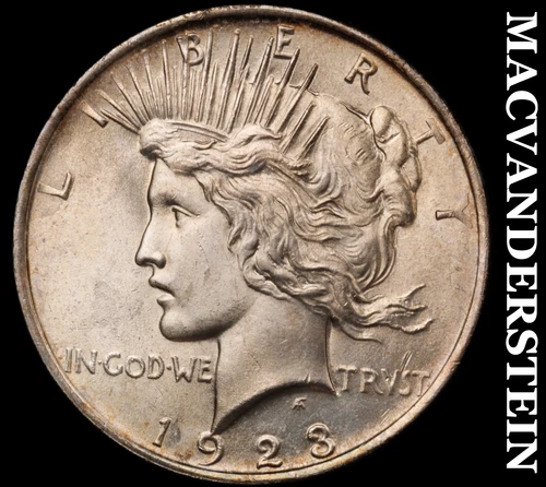 1923 Silver Peace Dollar - Choice Gem Brilliant Unc+++  Lustrous  #i7094