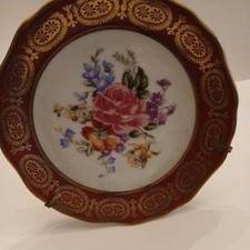 Vintage Limoges France  4” Small Plate Floral Design With  Gold Rim