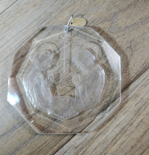 Vtg Acrylic Christmas Ornament Mary Joseph Jesus Christian Holiday Decor 1977