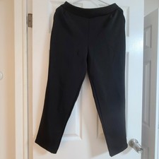 Womens Dress Pants Black Office Wear Size 12 Size L Large Pull On Pants Work