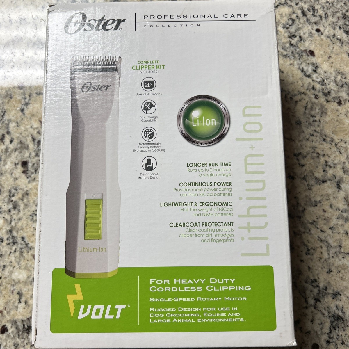 Oster Volt professional care cordless pet clippers Lithium-Ion
