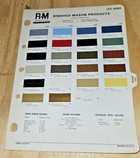 1975 Dodge Charger Monaco Challenger Dart Color Paint Chip Sheet R-M OEM