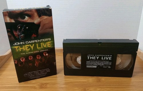 John Carpenter's They Live VHS (1999, Good Times Home Video) Roddy Piper ๐ฅ